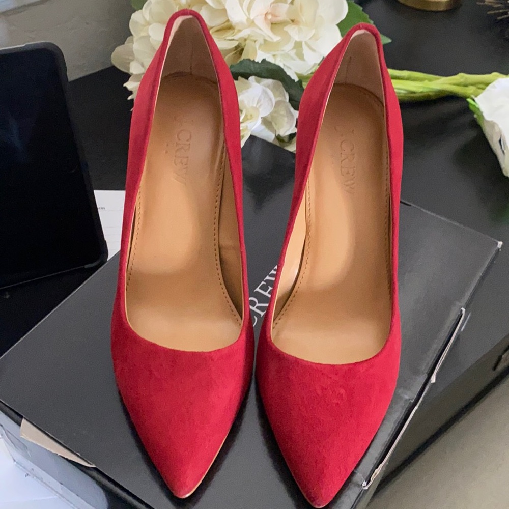 J Crew Suede Heels 5.5